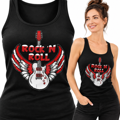 TANK TOP DAMSKI HORROR ROCK N ROLL GUITAR 1